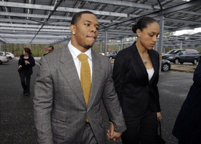 Ray Rice has been released by the Baltimore Ravens and suspended indefinitely by the NFL after a video emerged of him hitting his then-fiancée Janay Palmer