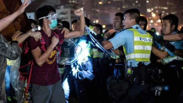 Hong Kong police is investigating reports that officers used excessive force against pro-democracy protesters