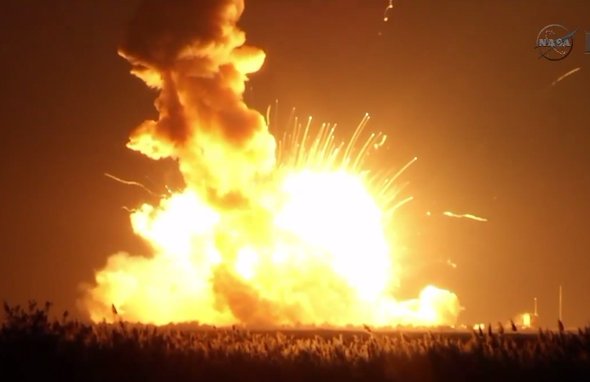 ISS supply rocket Antares has exploded during its launch from NASA base in Virginia