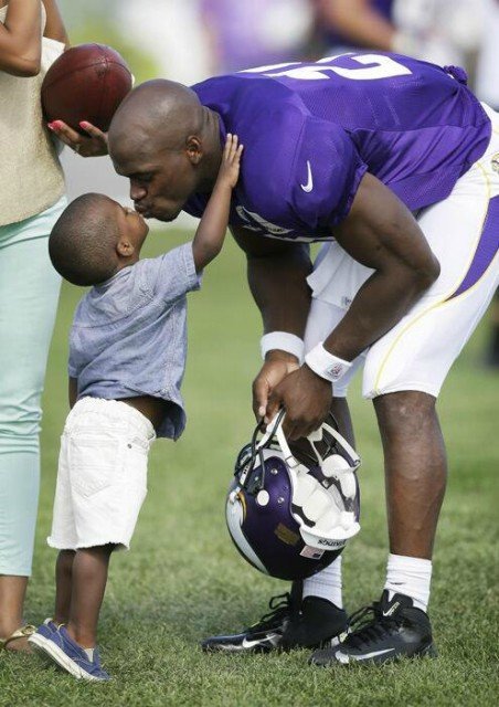 Adrian Peterson used a wooden implement to discipline his four-year-old son