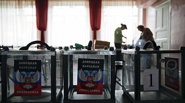 Presidential and parliamentary polls are being held in the two self-proclaimed people's republics in the Donetsk and Luhansk regions