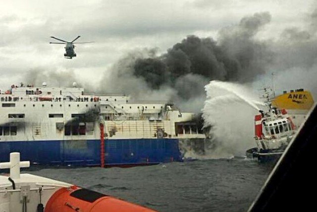 Norman Atlantic ferry on fire