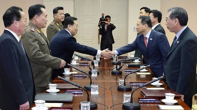 North Korea and South Korea high level talks