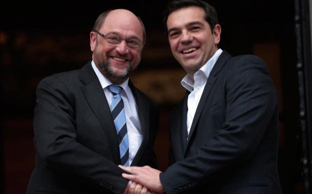Martin Schulz and Alexis Tsipras