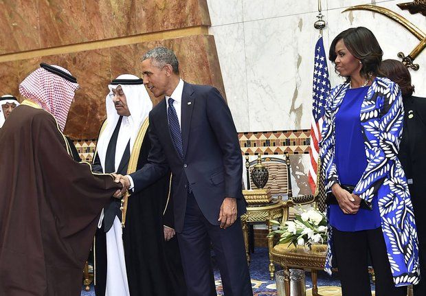 Michelle Obama outfit in Saudi Arabia