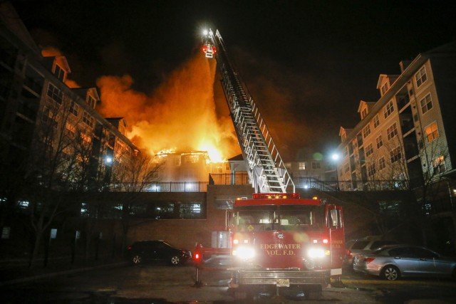 New Jersey fire Edgewater building apartment
