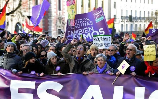 Podemos March for Change Madrid