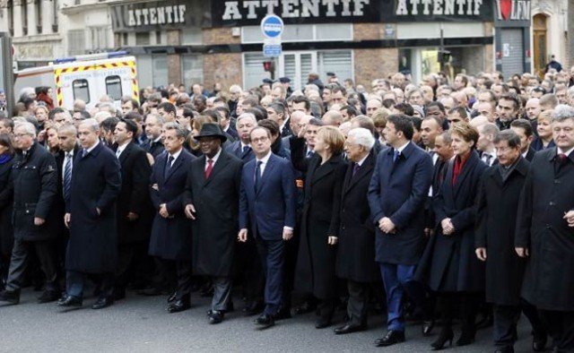 World leaders Paris unity rally