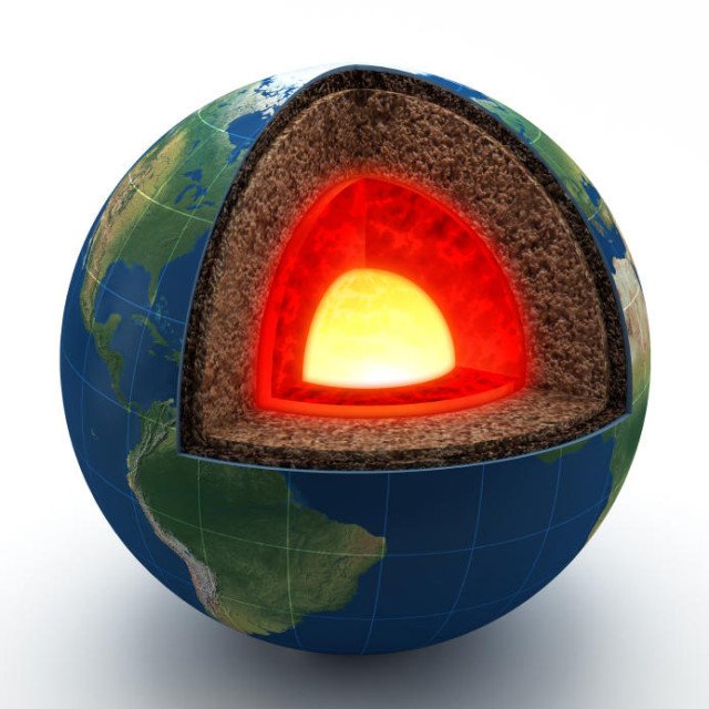 Earth inner core has a core