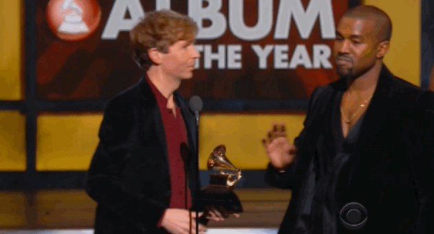 Kanye West interrupts Beck at Grammys 2015