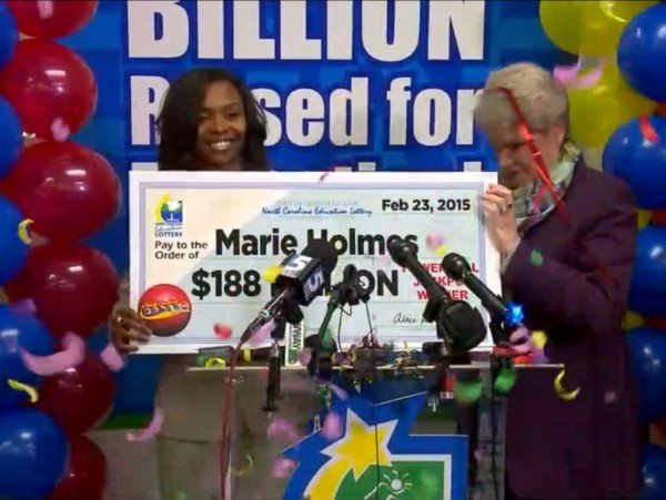 Marie Holmes win Powerball jackpot