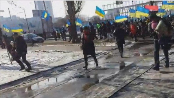 Ukraine bomb blasts at Kharkiv rally