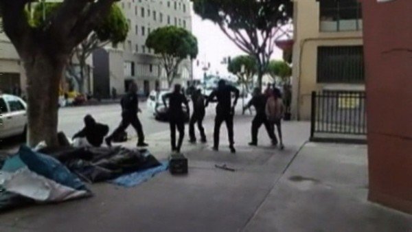 LAPD shooting Africa homeless