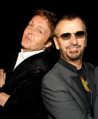 Paul McCartney and Ringo Starr Hall of Fame