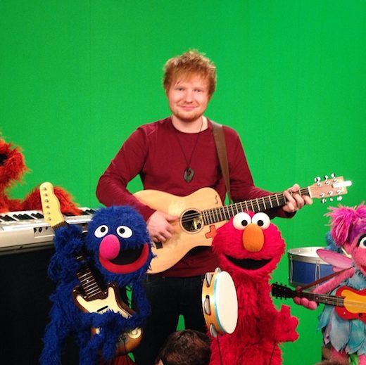 Ed Sheeran sings with Sesame Street gang