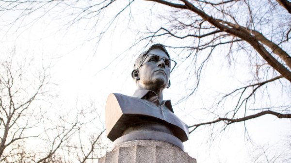 Edward Snowden bust Brooklyn