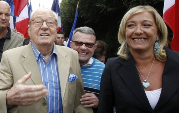 Marine Le Pen and father Jean-Marie Le Pen