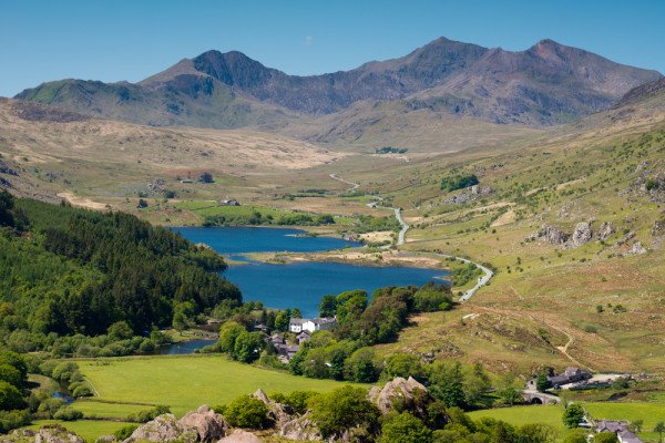 Snowdonia National Park and mount Snowdon ,Wales