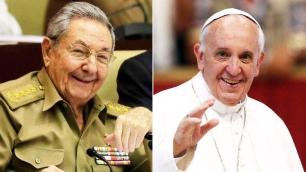Raul Castro and Pope Francis meeting