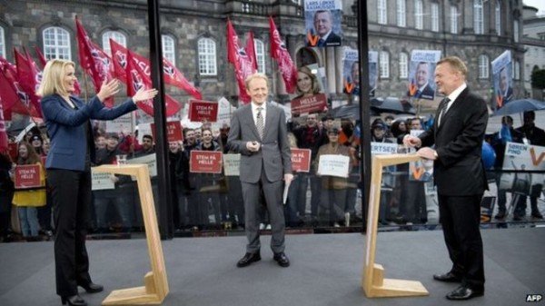 Denmark Elections 2015 Helle Thorning-Schmidt and Lars Lokke Rasmussen