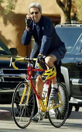 John Kerry biking