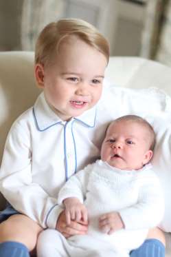 Princess Charlotte and Prince George official portrait 2015