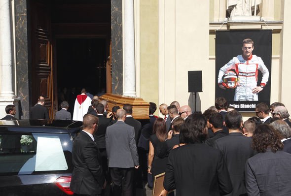 Jules Bianchi funeral 2015