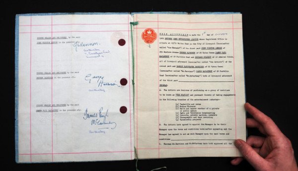 Beatles first recording contract 1961