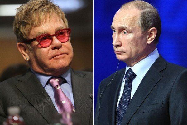 Elton John and Vladimir Putin gay rigts row