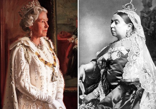 Queen Elizabeth II and Queen Victoria record