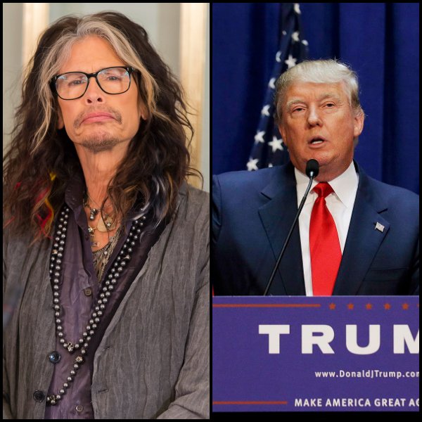 Steven Tyler and Donald Trump campaign