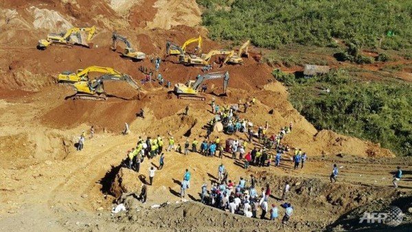 Myanmar landslide jade mine 2015