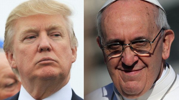Donald Trump and Pope Francis row