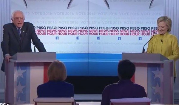 PBS debate Hillary Clinton and Bernie Sanders