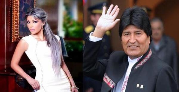 Evo Morales and Gabriela Zapata