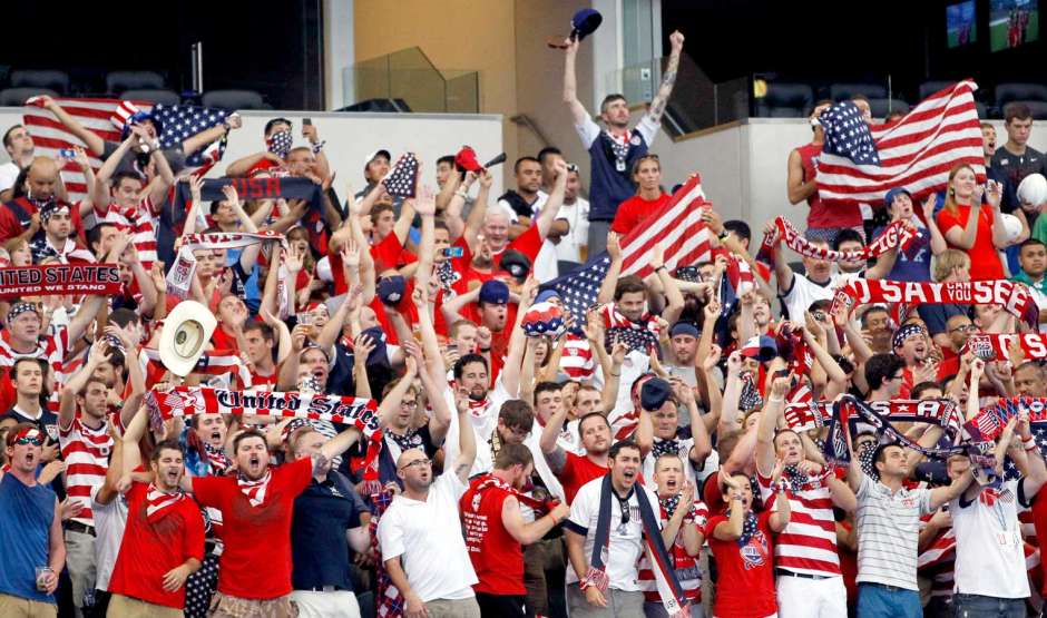 Go Team USA: American fans halt work early to watch World Cup match
